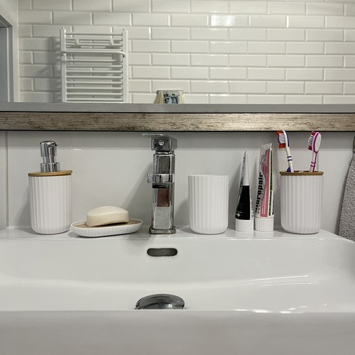 Set kupaonskog pribora - bijeli Ruhhy 24635