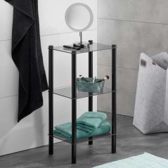 Raft Lars din metal, negru, cu 3 etaje