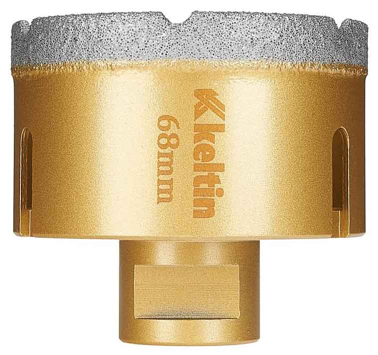 Diamant-Kernbohrkrone, M14-Gewinde für Winkelschleifer, Durchmesser 68 mm, GEKO