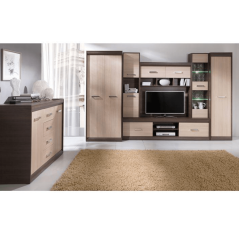 Kombinirana komoda tamni hrast/svijetli hrast KORINA