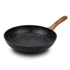 Tigaie de 24 cm, neagră, antiaderentă, Nature