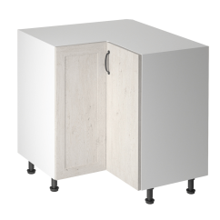 Unterer Eckschrank, Weiß/Nordische Kiefer, ROYAL D90N