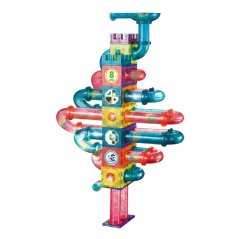 Magnetické kocky s LED guľovým dráhom 166 kusov