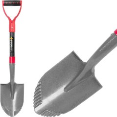 Lopata Strend Pro Garden ErgoBULL, z D ročajem, steklena vlakna, drenaža, 700 mm (akce)