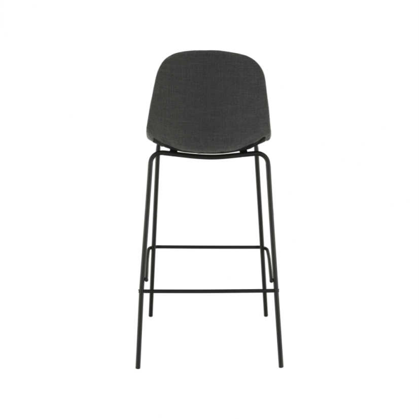 Barhocker, dunkelgrauer Stoff/Metall, MARIOLA 2 NEU