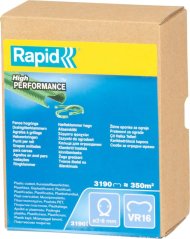 Spona RAPID VR16, PVC zelená, 3190ks, sponky pro vázací kleště RAPID FP216 a FP20, pro drát 2-8 mm