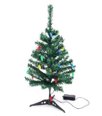 Karácsonyfa 50cm mesterséges LED világítással (akció)