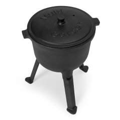 Liatinový stojatý kotol 5 l, poľovnícky kotlík, gril na táborák, MultiGarden