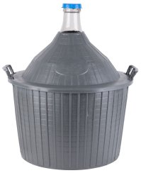 Demižón Strend Pro Cada Inco, 54 lit. szklany gąsiorek do wina i sznapsa, plastikowa osłona