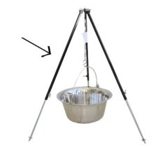 Trinožnik, stojalo za kotliček teleskopsko 115 cm s kavljem g2, g4 /124022/