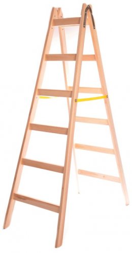 Scara Strend Pro, 6 trepte, trepte din lemn, 1,90 m, max. 150 kg
