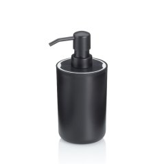 Dozator de săpun Milos din plastic, 17,5 cm, negru-alb