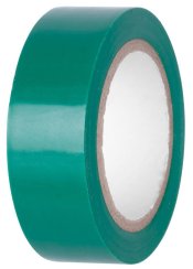 Szalag E130GRN, zöld, szigetelő, ragasztó, 19 mm, L-10 m, PVC