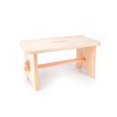 Holzhocker Rechteck 39x19x20cm niedrig KLC (akce)