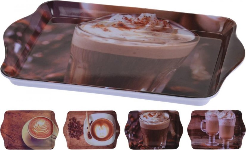Tablett UH Melamin 21x14cm, Kaffeedesign