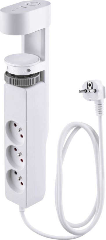 Strend Pro Kabel, L-1,4 m, Verlängerung, 6 in 1, 3x Buchse, 2x USB-A, 1x USB-C, mit Tischklemme