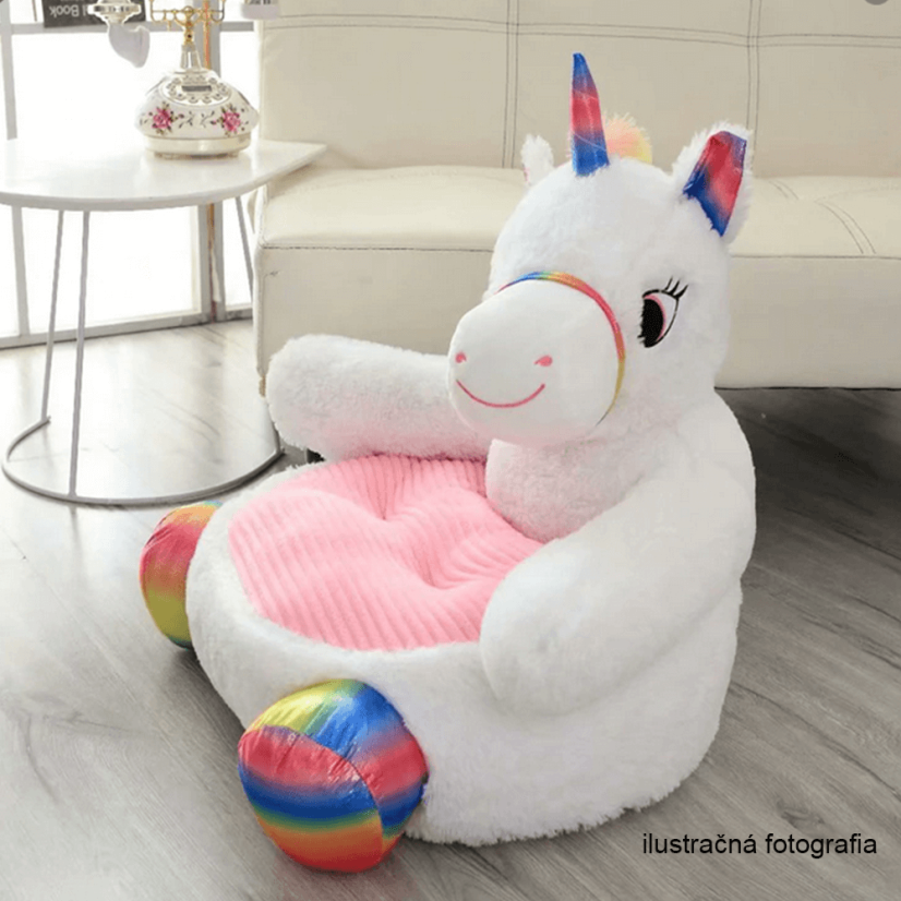 Einhorn-Sitzsack, weiß/rosa/Farbmix, BUFEL
