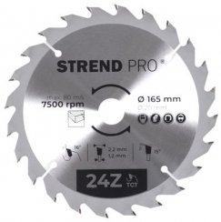 Disc Strend Pro TCT 165x2,2x20 / 16 mm 24T, pentru lemn, ferăstrău, lame SK