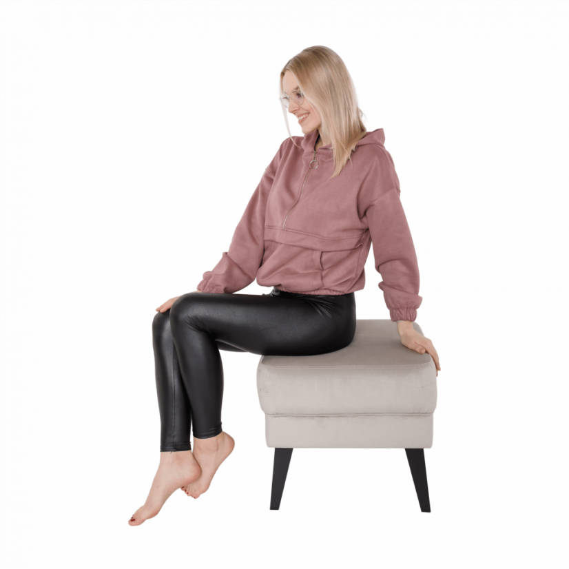 Hocker, creme/schwarz, RODEZA