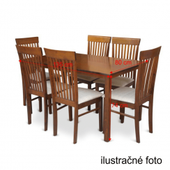 Étkezőasztal, dió, 135x80 cm, ASTRO NEW