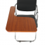Stuhl mit Schreibtafel, schwarz/natur, SONER