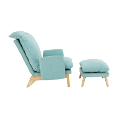 Sessel mit Untergestell, Mint/Natur, ZANDER