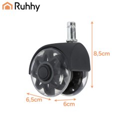 Roți pivotante pentru scaun negru 5pcs. Ruhhy26294