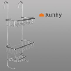 Viseća tuš polica - srebrna