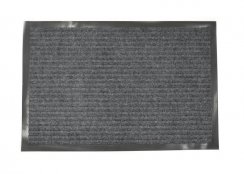 Podloga 40x60 cm guma + tekstil sivo črtasto z gumijastim robom / 15901153 /