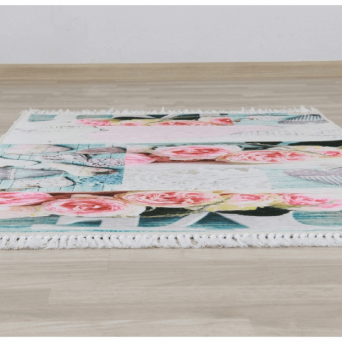 Teppich, Rosenmuster, mehrfarbig, 80x150, SONIL TYP 2