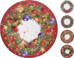 Podnos okrúhly 33 cm vianočný dizajn mix