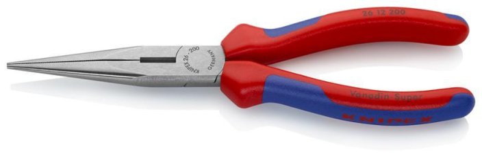 Zange KNIPEX 26 12 200, 200mm, halbrund, gerade, schmal