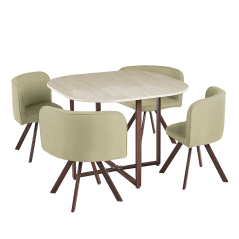 Blagovaonski set 1+4, svijetlosmeđa/prirodna, BEVIS NOVO