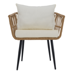 Gartenstuhl, natur/schwarz/beige, ARALY