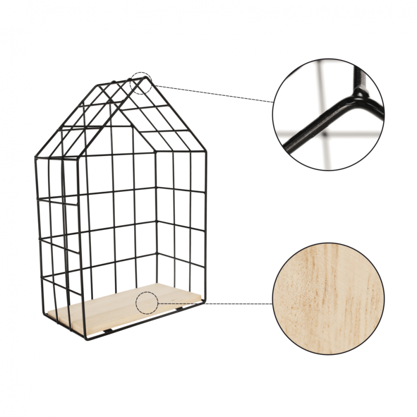 Metallregale, 3er-Set, Natur/Schwarz, AZURI