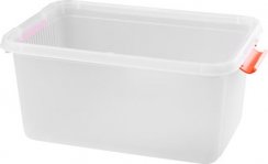 Box s víkem KIS K Latch L, bílý, 39x59x28 cm