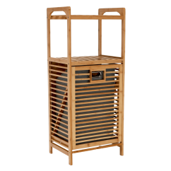 Wäschekorb, Bambus natur/grau, KERI NEW