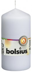 Sviečka Bolsius Pillar valcová, 120/60 mm, biela