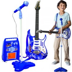 Elektrická gitara+mikrofón+nebeský zosilňovač 22409 (akce)