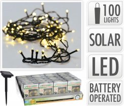 Solar-Gartenleuchte 100 LED warmweiß