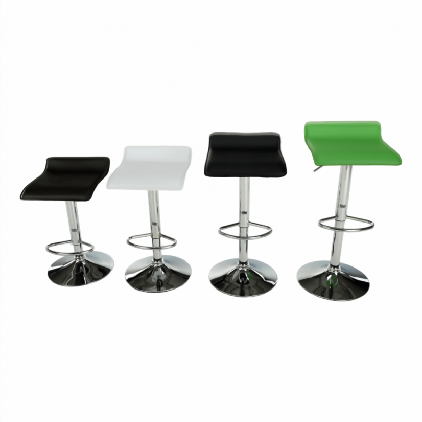 Barhocker, Kunstleder schwarz/chrom, LARIA NEU