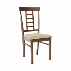 Esszimmerstuhl, Walnuss/Beige, OLEG NEU