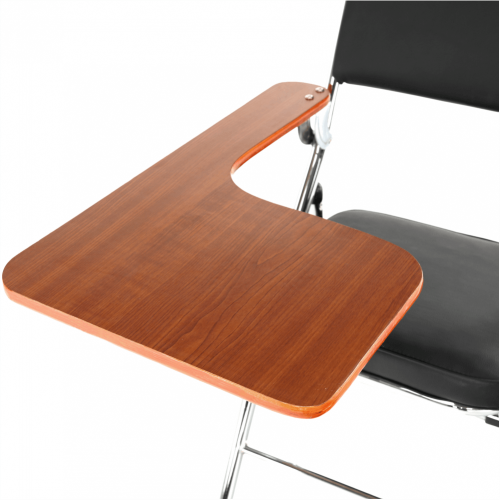 Stuhl mit Schreibtafel, schwarz/natur, TEKER
