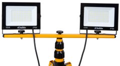 LED reflektor 2x50W s teleskopickým stojanom, studená biela 4500K, KELTIN