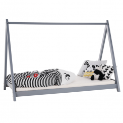 Montessori postel, šedá, borové dřevo, GROSI