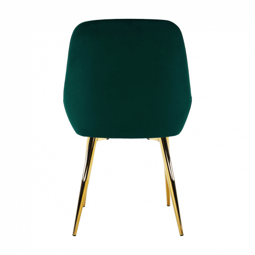 Jedilni stol, smaragdno/zlato krom-zlato, PERLIA