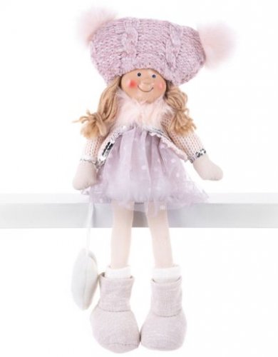 Dekoracja MagicHome Świąteczna, dziecięca, różowa, 22 cm