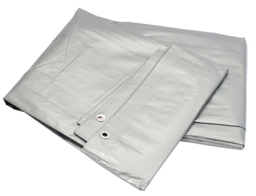 Plane 4 x 6 m, extra stark mit Netz, 200 g, graue Farbe, PRO-TECHNIK (akce)