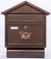 Briefkastenhaus 430 x 490, braun, ST 102
