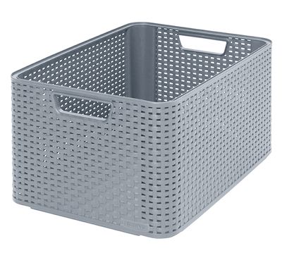 Basket Curver® STYLE L, szürke, 32,6x43,6x23 cm
